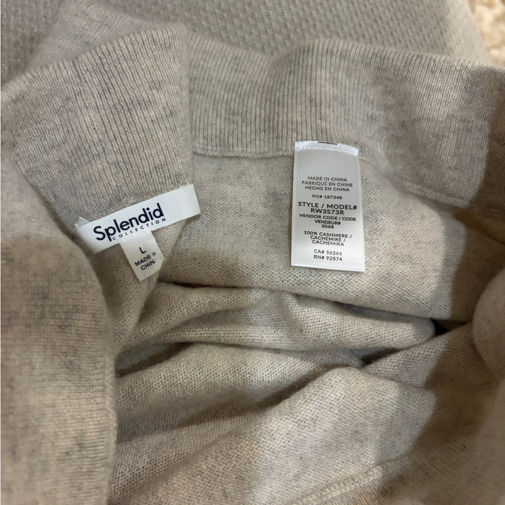 NWOT Splendid cella jane cashmere hearts turtleneck sweater and drawstring pants - Picture 4 of 6
